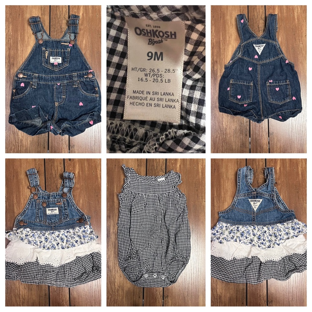 OshKosh B'gosh 9 Month Girls Lot 3 Pieces